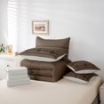 thumbnail image 6 of Erosebridal Bohemian Aztec 7-Piece Bedding Comforter Set,Boho Tribal Exotic Style King Bedding Sets For Men Women,Black Brown,Reversible, 6 of 7