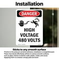 thumbnail image 3 of High Voltage 480 Volts OSHA Danger Vinyl Decal Label 7 Inch x 5 Inch - 10 Pack, 3 of 6