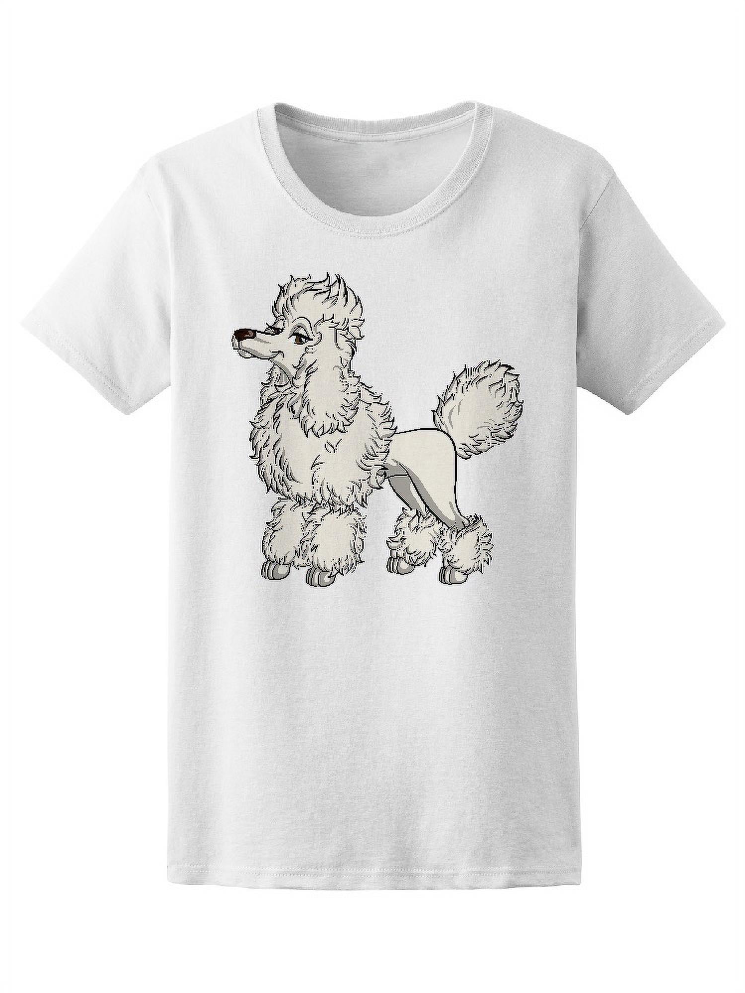 Cartoon French Poodle Dog T-Shirt Women -Image by Shutterstock Medium -  