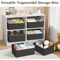 thumbnail image 4 of Storage Bins Cube Storage Organizer - 1 Pack Fabric Trapezoid Storage Cubes for Bins and Baskets for Shelves Collapsible Non-Separating Trapezoidal Flared Cube Organizer, Black, 4 of 10