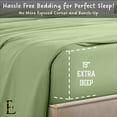 thumbnail image 4 of PRATYUX 6-Piece Split Head California King Sheet Set - 1000-Thread Count 100% Egyptian Cotton - Sheet Set - 19" Deep Pockets - 34" Split, Sage Solid, 4 of 7