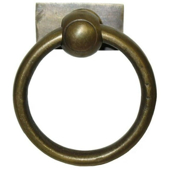 Gado Gado Hardware HRP4008 Ring Pull with Small Rectangular Backplate