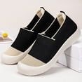 thumbnail image 6 of HTHLVMD Women's Knit Slip-On Sneakers, Breathable Mesh Casual Shoes, Women's Casual Slip-On Loafers Comfortable Round Toe Flat Shoes for Daily Wear and Travel, Black 5, 6 of 7