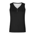 thumbnail image 5 of Babysbule Womens Tops, Sleeveless Ribbed Tops for Women Basic Knit Shirts Button Up V Neck Casual Summer Solid Color Tshirt Blouses, 5 of 5