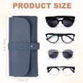thumbnail image 2 of 2Pcs Estuches Suaves para Gafas, Estuche de Gafas de Cuero Portátil con Hebilla de Clavo para Mujeres y Hombres (Azul), 2 of 7