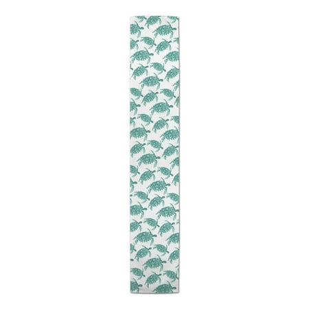 

Creative Products Teal Watercolor Sea Turtle 16x90 Poly Twill Table Runner