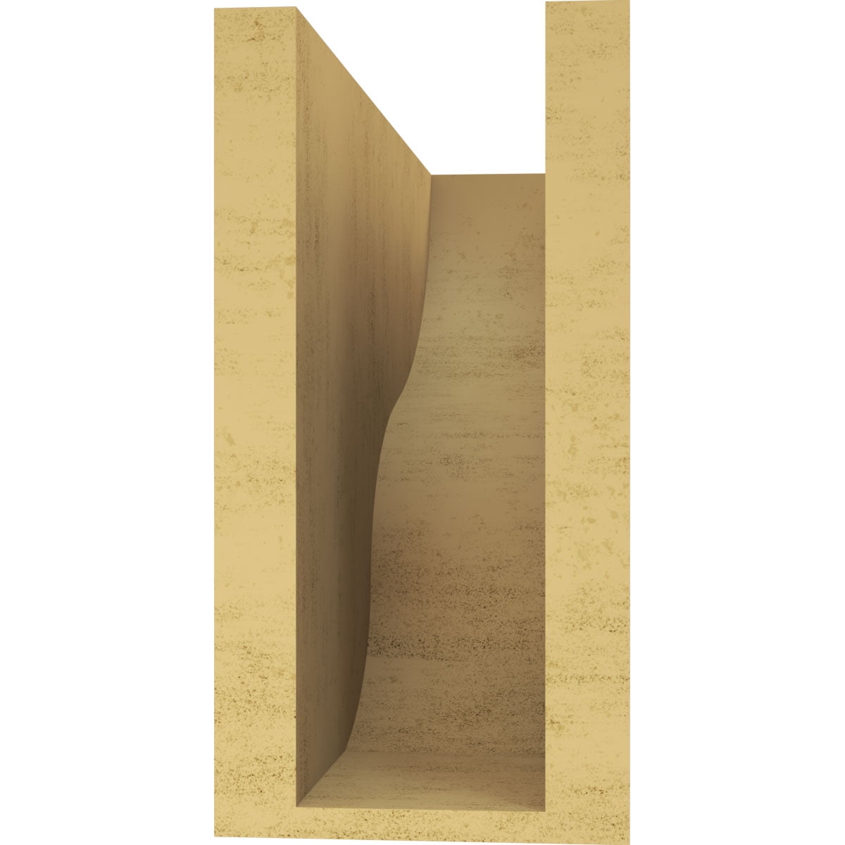 5"W x 15"D x 10"H Classic Greensboro Rough Cedar Woodgrain TimberThane Corbel, Primed Tan