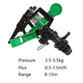 thumbnail image 2 of Plastic Impact Sprinkler Head for Lawn Watering, 2 of 5