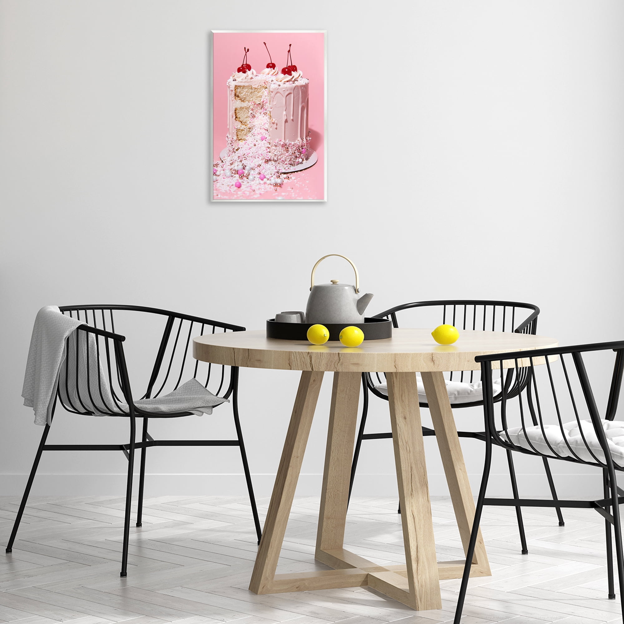 Stupell Industries Glam Gemstone Cake Food & Beverage Painting Unframed Art Print Wall Art, 13 x 19