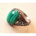 thumbnail image 4 of Malachite Mans Ring, Natural Green Malachite, Spiritual, Silver Jewelry, 925 Silver Ring, Birthday Gift, Heavy Mens Ring, Arabic Design, Ottoman Style Ring, Christmas, Turkey Mens Signet Ring, 4 of 6