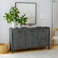thumbnail image 3 of Butler Specialty Company Chatham 3-Door Raffia 60" Sideboard - Charcoal, 3 of 5