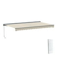 thumbnail image 7 of Semi-Cassette Motorized LED Luxury Patio Awning - 16 x 10 Ft - Ivory Cream - Moroccan Collection, 7 of 7