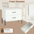 thumbnail image 3 of Gymax Commode 2 Pcs à 2 Tiroirs avec Pattes en Métal, Poignées, Tiroirs, Trousses Anti-Basculement pour Garde-Robe, 3 of 10