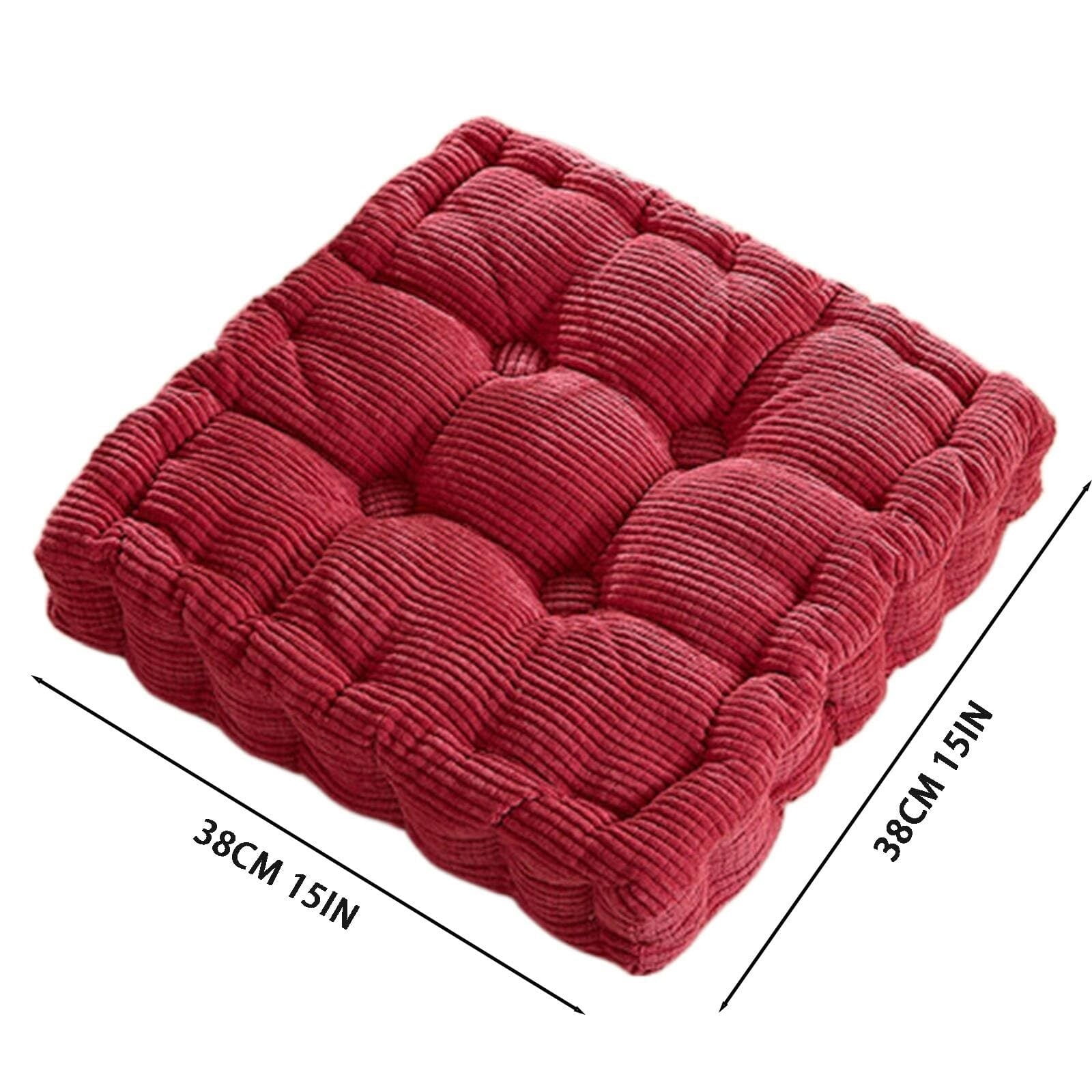 LKJYER Chair Cushion for Dining Chairs Square Square Thick Soft Seat Cushions Non Slip Machine Washable Kitchen Chair Pads Outdoor Garden Bistros Stool Patio Furniture 15 Inch