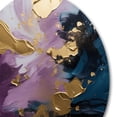 thumbnail image 3 of Designart "Realities On Canvas Purple and Blue IV" Abstract Painting Metal Round Wall Art Prints, 3 of 5