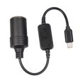 thumbnail image 3 of Convertidor de cable,Convertidor de cable USB C a encendedor de cigarrillos de automóvil,Adaptador de enchufe de encendedor de cigarrillos de 5V USB C a 12V,1Ft 30cm Salida máxima 12V 1A, 3 of 9