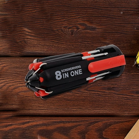 

Xewsqmlo 8 in 1 Pocket Screwdriver Multifunctional with 6 LED Torch for Home Kitchen Car