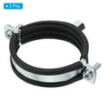 thumbnail image 3 of Soporte de tubo de anillo dividido Uxcell, 2 piezas de 2.5"(65mm) de hierro galvanizado para montaje en pared o techo, 3 of 7