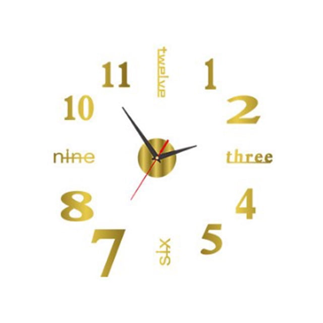 TIMIFIS Wall Clock Comfortable and Diy Wall Clock without Punching, Personalized Living Room, Bedroom Clock, Silent Digital Clock, Decorative Wall Sticker Clock Clocks