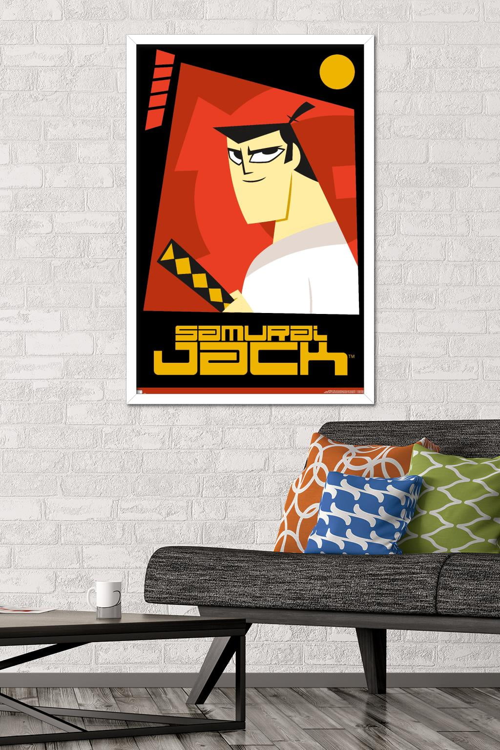 Samurai Jack - Red Wall Poster, 22.375" x 34", Framed