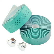 UPANBIKE Bike Handlebar Tape with Stomata Luxury Synthetic Leather Wraps for Road Bike, Light Blue