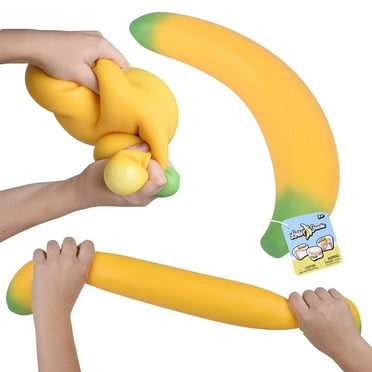Toymendous Laffy Snacks, Squishy Banana Stress Ball Toy, Children Ages 3 