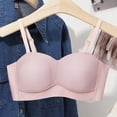thumbnail image 6 of Lovskoo 2024 Womens Plus Bra Seamless Pack 4PC Comfortable Wireless Bra Full Figure Bra Push Up Bra Nude Unlined Bra Pink, 6 of 7