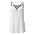 thumbnail image 3 of WNEGSTG Women Summer V Neck Chain Strap Tank Tops Sexy Sleeveless Flowy Tank Tops for Women White, 3 of 6