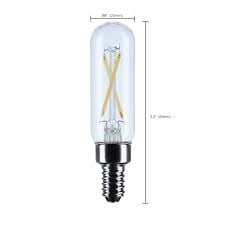 Satco S12518 LED T6 Light Bulbs 2.8W 120V 3000K 200 Lumen E12 Candelabra Base Dimmable Wet Location  (6 Pack)