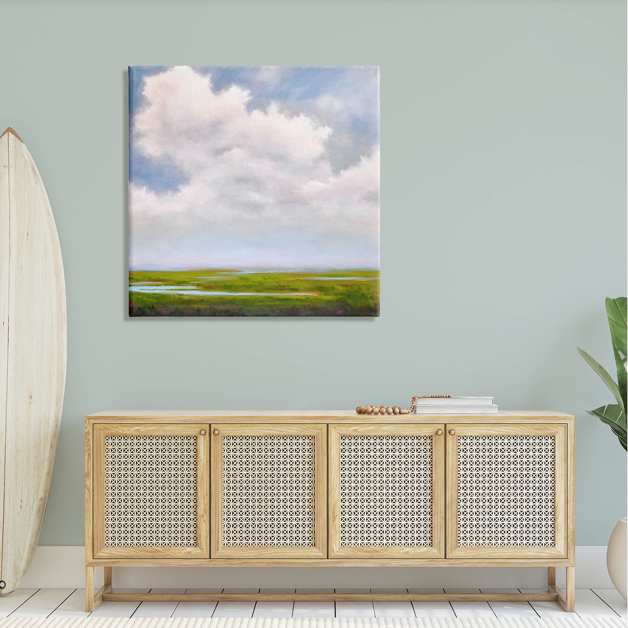 Stupell Industries Panoramic Meadow Horizon Clouds Painting Gallery Wrapped Canvas Print Wall Art, Design by Catherine Andersen