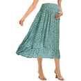thumbnail image 4 of Yesfashion Wholesale Maternity Dress Women's High Waist Floral Print Pleated Maxi Skirt Casual Flowy Swing A Line Long Skirts, 4 of 6