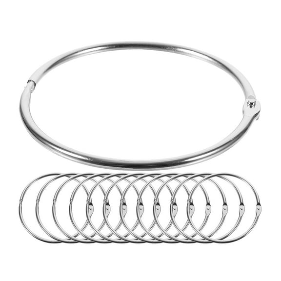 24Pcs Metal Binder Rings Multi-function Key Rings Round Rings Metal Loose Leaf Rings Buckles