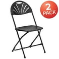 thumbnail image 2 of Flash Furniture 2 Pack HERCULES Series 650 lb. Capacity Black Plastic Fan Back Folding Chair, 2 of 14