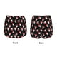 thumbnail image 3 of Balery Cartoon Mushroom Pantalones cortos deportivos para mujer con forro y dos bolsillos, elásticos, para entrenamiento, gimnasio, yoga-Large, 3 of 7