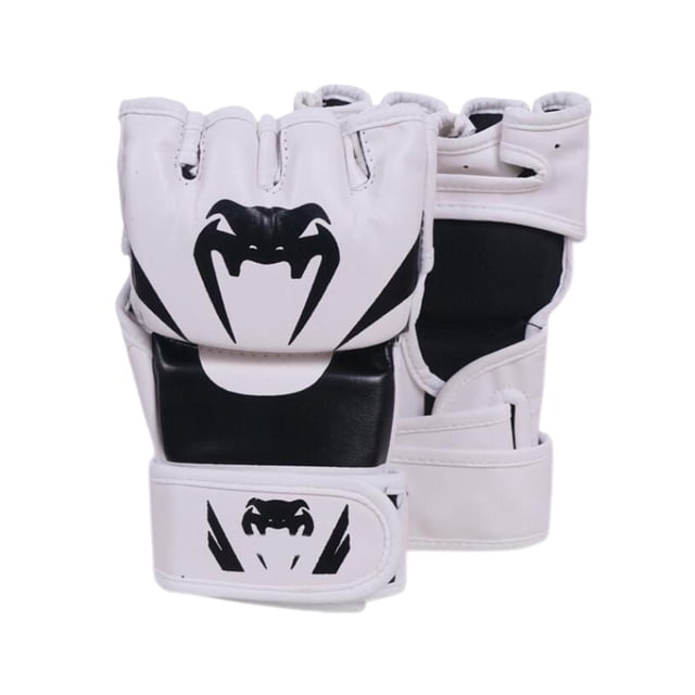 Guantes de entrenamiento de boxeo Zulema Guantes MMA de cuero PU cómodos para hombres y Mujeres Blanco