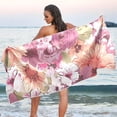 thumbnail image 6 of Coolnut Flower Pattern Beach Towel Fast Drying Camping Towels Sand Free Beach Blanket Soft Absorbent Travel Sport Towel for Gym Bath Shower Swimming 30" x 60" Washcloth Gift, 6 of 7
