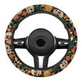 thumbnail image 2 of Yuyamidu Hippie Skull Car Steering Wheel Cover Pineapple Automobile Steering Wheel Decoration for Cars Sedans Soft Flannel Car Steering Wheel Accessories, 2 of 7