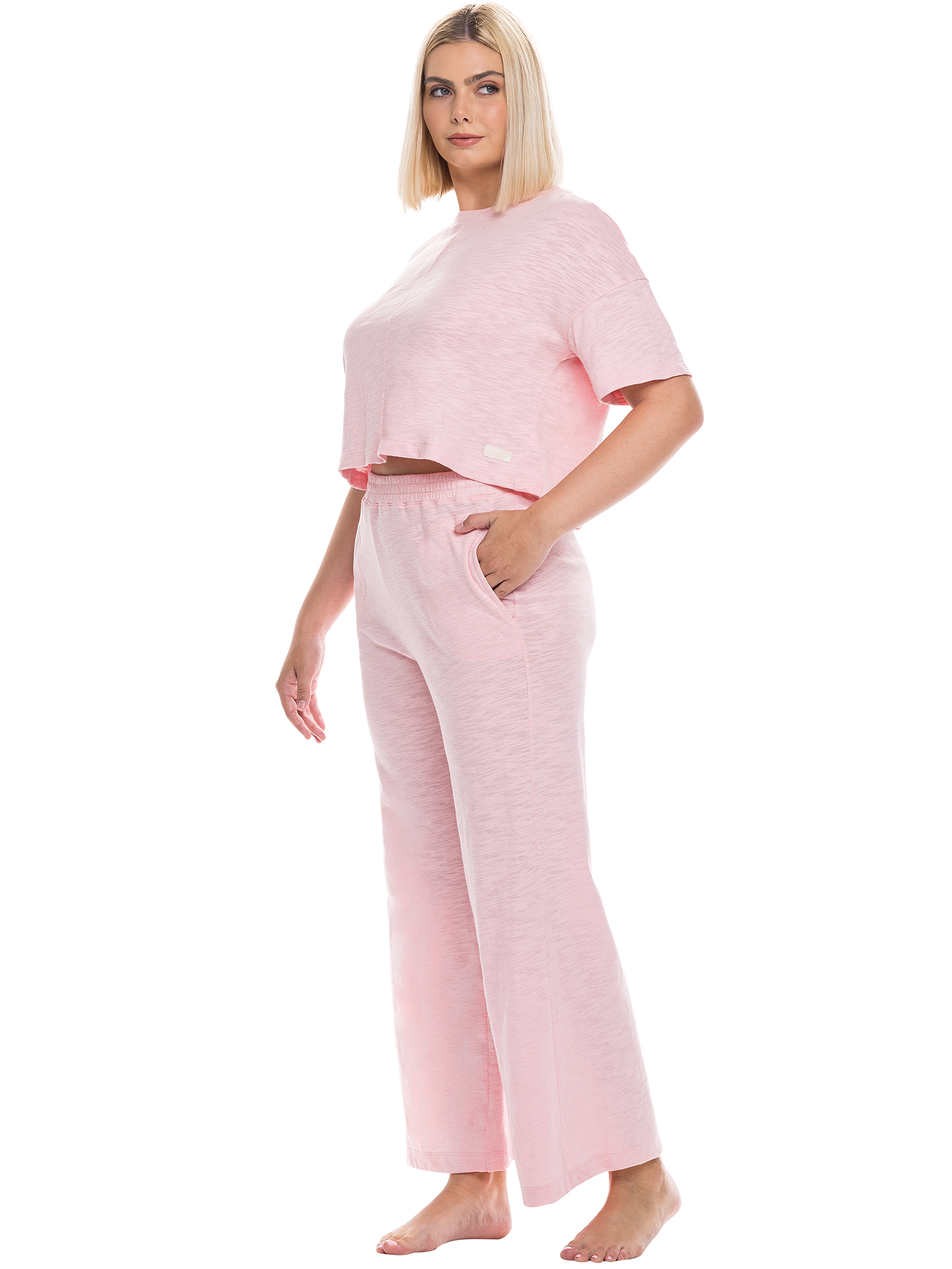 kindly Yours Colorblock Day & Night Short Sleeve Tee and Pant Set (Women’s)