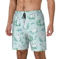 thumbnail image 2 of Uemuo Rabbit And Dragonfly Pattern Mens Swim Trunks Quick Dry Board Shorts with Mesh Lining, Stretch Beach Shorts Quick Dry No-Chafing Board Shorts-Small, 2 of 9