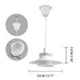 thumbnail image 2 of KAYYELAMP 1 Pcs Ceiling Light Convert Pendant E26 Base Connections Dia 13.7" White Metal Shade 3.2ft Cord Conversion Kit for E26 Spot Lamp Modern Style, 2 of 4