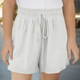 thumbnail image 2 of Staki Kids Dolphin Shorts Girls Shorts Quick Dry Kids Athletic Soccer Running Dolphin Shorts with Pockets 3-9Y 10-14Y(White,5-6 Years), 2 of 9