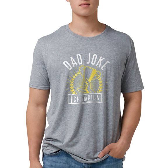 CafePress - Dad Joke Champion Men's Deluxe T Shirt - Mens Tri-blend T-Shirt