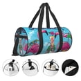 thumbnail image 3 of Balery Beach Flamingo Trio Bolsa de Gimnasio para Mujeres y Hombres, Bolsa de Viaje Impermeable, Bolsa de Fin de Semana con Compartimento para Zapatos y Bolsillo Húmedo, 3 of 6