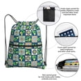 thumbnail image 4 of Wukai Lemon and Leaves Waterproof Drawstring Backpack with Zipper Pocket,Large Foldable Gym Bag for Women and Men, Perfect for Sports, Yoga, and Travel, 4 of 8