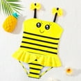 thumbnail image 5 of Povozer Infant Baby Swimsuit 2025 Toddler Swimsuit Girl One Piece Baby Girls Bathing Suit Swimwear UPF50+ for 6-12 Months,Yellow, 5 of 9