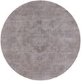 thumbnail image 1 of Ahgly Company Indoor Round Mid-Century Modern Rose Purple Oriental Area Rugs, 5' Round, 1 of 6