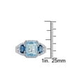 thumbnail image 2 of 5.65 Carat (Ctw) Blue Topaz Three Stone Ring in Sterling Silver, 2 of 6