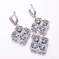 thumbnail image 2 of Blue Sapphire Simulated, CZ 925 Sterling Silver Platinum Plated Pendant Earring Set PS813, Blue Sapphire Pendant Earring Set, Gift For Her, Pear Penda, 2 of 2