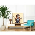 thumbnail image 1 of BUDDHA 50% HAND-PAINTING , ART WALL.<br>59"H x 39"W x 1.35"D, 1 of 2