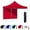 Red, variant on Red 10x10 Instant Canopy Tent and Side Wall - Commercial-Grade Aluminum Frame - Water Resistant Canopy Top and Sidewall - Includes Wheeled Canopy Bag and Stake Kit (5 Color Options)